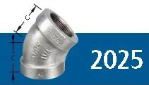 COTOVELO 45° GALVANIZADO NPT 300# TUPY 1.1/2"