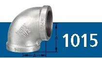 COTOVELO 90° GALVANIZADO NPT 150# TUPY 1.1/2"