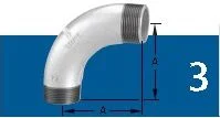 CURVA 90° MACHO BSP - GALVANIZADA 1.1/2"