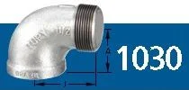 COTOVELO 90° M/F GALVANIZADO NPT 150# TUPY 1.1/2"