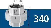 UNIÃO COM ASSENTO CÔNICO DE FERRO GALV BSP #150 TUPY 1.1/2"