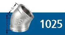 COTOVELO 45° GALVANIZADO NPT 150# TUPY 1.1/2"