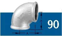 COTOVELO 90° BSP - GALVANIZADO 1.1/2"