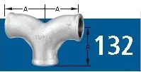 TEE CURVA DUPLA GALV BSP 150# TUPY 1/2"