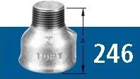 LUVA DE REDUÇÃO M/F GALV BSP 150# TUPY 1.1/2" X 1.1/4"