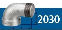 COTOVELO 90° M/F GALVANIZADO NPT 300# TUPY 1.1/2"