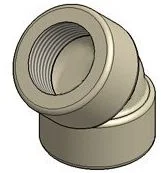 COTOVELO 45° A105 3000# BSP 1.1/2"
