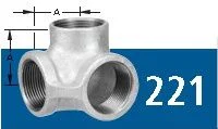 COTOVELO COM SAIDA LATERAL BSP - GALVANIZADO 1.1/2"