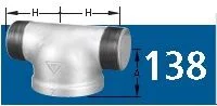 TEE HIDRANTE GALV BSP 150# TUPY 4" X 2.1/2"