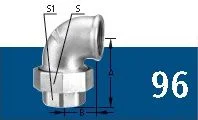 UNIÃO COTOVELO COM ASSENTO CÔNICO DE FERRO GALVANIZADO BSP 150# TUPY 1.1/4"