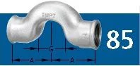 CURVA DE TRANSPOSIÇÃO BSP - GALVANIZADA 1" - 1.1/2"