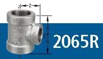 TEE DE REDUÇÃO GALVANIZADO NPT 300# TUPY 2" X 1.1/2"