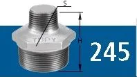 NIPLE DUPLO DE REDUÇÃO GALV BSP 150# TUPY 1.1/2" X 1.1/4"