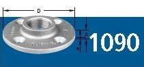 FLANGE COM SEXTAVADO GALVANIZADO NPT 150# TUPY 1.1/2"