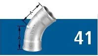 CURVA 45° FEMEA BSP - GALVANIZADA 1"