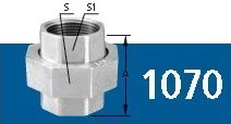 UNIÃO COM ASSENTO CÔNICO DE BRONZE GALVANIZADO NPT 150# TUPY 1/2"