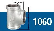 TEE 90° GALVANIZADO NPT 150# TUPY 1.1/2"
