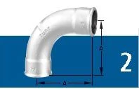 CURVA 90° FEMEA BSP - GALVANIZADA 1.1/2"