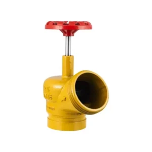 VÁLVULA GLOBO 45ºHID.PN16 AMARELA 73MMX5FPP COMERCIAL Ø 2.1/2"